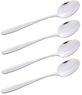 Alpina Theelepeltjes/koffielepeltjes - zilver - set van 16x - 14 cm - dessertlepels