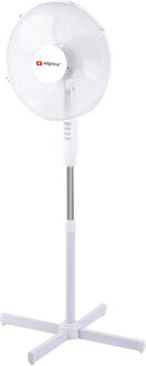 Alpina Ventilator staand wit 40 cm - Statiefventilator - 3 standen - In hoogte verstelbaar