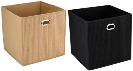 Alpina Voorrraaddoos bamboe 31x31x31cm verschillende