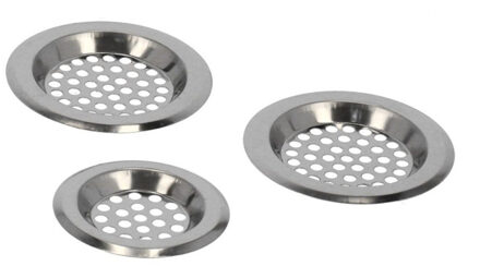 Alpina Wasbak gootsteen zeefjes - 3x - rvs