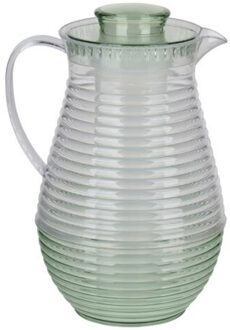 Alpina Waterkan/sapkan met fruit infuser/reservoir - 2 liter - kunststof - groen - 25 cm