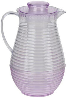 Alpina Waterkan/sapkan met fruit infuser/reservoir - 2 liter - kunststof - roze - 25 cm
