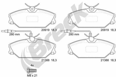 Alpine Remblokkenset, schijfrem 213880070210