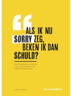 Als ik nu sorry zeg, beken ik dan schuld?