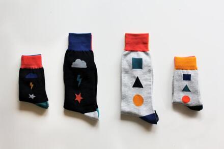 Als Me Sokken-Voor Kinderen En Ouders//Motieven Geometrie Gris