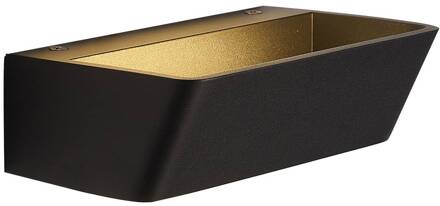 Altea LED wandlamp, breedte 16 cm, zwart, omhoog/omlaag, aluminium zwart mat