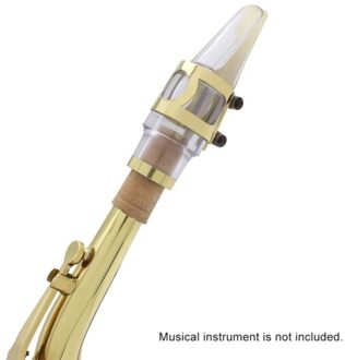 Alto Saxophone Transparent Mouthpiece E flat Crystal Mouthpiece Kit Set with Cap/ Clip/ Reed Portable for Music Player