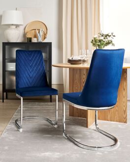 ALTOONA Set van 2 stoelen blauw