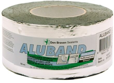 Alu- En Loodband 75mm x 10M Aluminium