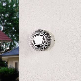 Alu-gekleurde outdoor wandlamp Lennias met LED geborsteld aluminium