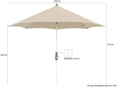 Alu-Twist parasol ø 330cm - Laagste prijsgarantie! Taupe
