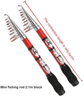 Aluminium 1-2.1M Spinning Hengel Power Telescopische Rock Hengel Karper Hengel Spinning Hengel Accessoires superhard 1.5m
