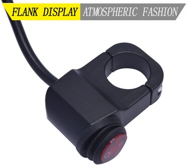 Aluminium 3-Draad 7/8 Inch Motorcycle Stuur Koplamp Aan/Uit Schakelaar Met Led Licht Waterdicht motorfiets Accessoire