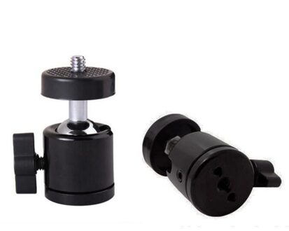 Aluminium 360 Swivel Bal Statiefkop 1/4 "Schroef Mount voor DSLR camera Flexibele Mini Statief Balhoofd Stand