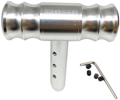 Aluminium Aircaft Vliegtuig T-Handvat Hamer Auto Gemodificeerde Pookknop Universal Vlucht Controle Niveau zilver