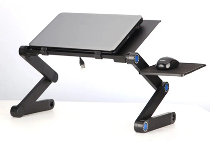 Aluminium Alloy Laptop Desk Folding Portable Laptop Table Notebook Desk Table Stand Bed Sofa Desk Tray Book Holder