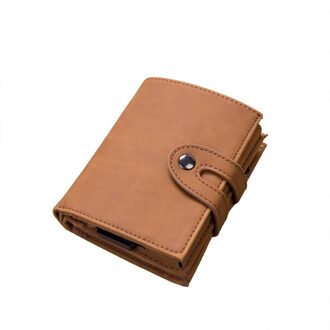 Aluminium Antimagnetic Creditcard Bankkaart Carbon Fiber Kaart Pakket Smart Portefeuilles Mannen Pu Lederen Portemonnee # g30 khaki