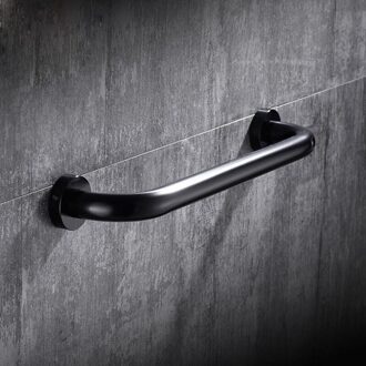 Aluminium Badkamer Armsteun Handvat Bad Leuning Grab Bar Veiligheid Handdoekenrek zwart / 30 Cm