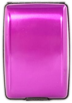 Aluminium Bankkaart Blocking Hard Case Wallet Credit Card Anti-Rfid Scanning Beschermen Kaarthouder paars