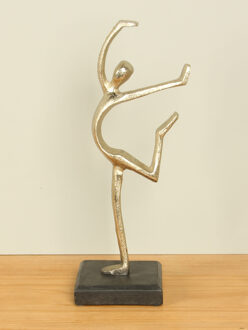 Aluminium beeld dancing champagnekleur, 32 cm
