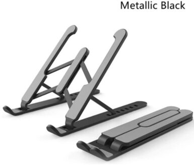 Aluminium Beugel Vouwen Laptop, Geschikt Om Alle Soorten Laptops Metallic zwart