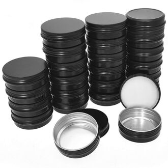 Aluminium Blikjes-40 Pack 1Oz / 30G Ronde Metalen Tin Container Schroef Top Blikjes Cosmetische Monster containers Kaars Reizen Tins