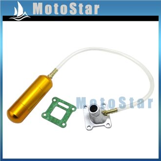 Aluminium Boost Power Fles + Inlaattraject Pakking Voor 2 Takt 47cc 49cc Mini ATV Quad Dirt Pocket Bike goud