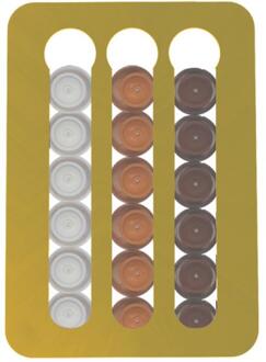 Aluminium Capsule Opslag Houder Wandmontage Koffie Pods Magazijnstellingen Praktische Capsule Organizer Stand Keuken Coffeware Sets goud