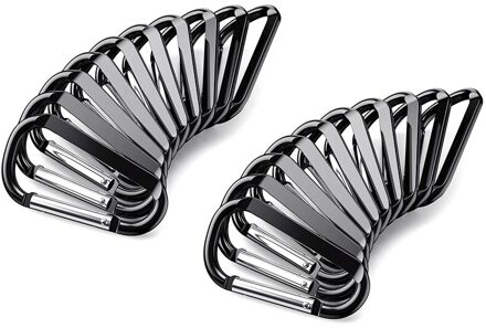 Aluminium Carabiner Clip D Vorm Gesp (20 Pcs Pack) spring Snap Sleutelhanger Clip Haak Voor Thuis, Camping, Vissen, Wandelen