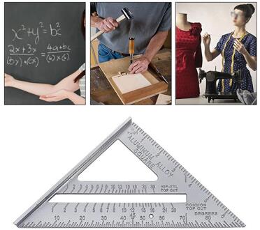 Aluminium Carpenter Meten Vierkante Snelheid Driehoek Liniaal Gradenboog Mijter Carpenter Kraspen Timmerman Zaagblad Kraspen