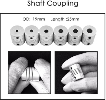 Aluminium CNC Motor Jaw Shaft Coupler 5mm To 8mm Flexible Coupling OD 19x25mm Dropshipping 3/4/5/6/6.35/7/8/10mm