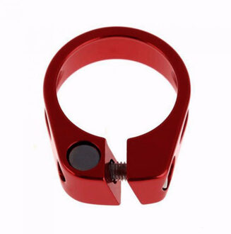 Aluminium Cycling Bike Fiets Quick Release Zadelpenklem S31.8mm rood 34 9mm