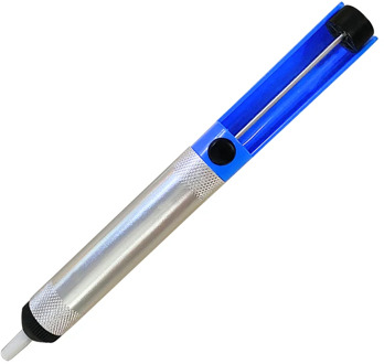 Aluminium Desoldering Suction Pump Tool Solder Sucker Suction Tin Pen Removal Device Blue Vacuum Soldering Iron Desolder