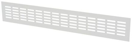 aluminium deurrooster, maat 8 x 50 cm | wit