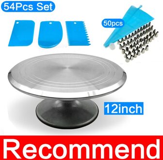 Aluminium Diy Taart Draaiende Draaitafel Decor Stand Platform Cup Cake Roterende Decorating Revolving Bakken Tools Bakvormen Licht Geel