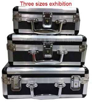 Aluminium Doos Grote Medium Kleine Toolbox Onderdelen Doos Onderdelen Tool Case Tool Box Gratis Met Pre-Cut schuim 285-255-110 mm