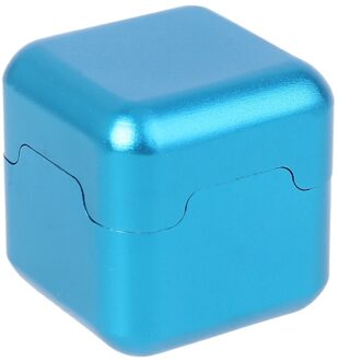 Aluminium Draagbare Mini Pool Cue Tip Krijt Houder Carrier Case Box Voor Biljart 24BD blauw