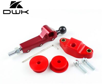 Aluminium Dubbele Verstelbare Korte Shifter + Polyurethaan Bus Voor Subaru Impreza WRX & STI 08-14, forester 06-11 (5-Speed Alleen) rood