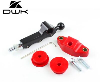 Aluminium Dubbele Verstelbare Korte Shifter + Polyurethaan Bus Voor Subaru Impreza WRX & STI 08-14, forester 06-11 (5-Speed Alleen) zwart