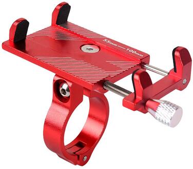 Aluminium Fiets Telefoon Houder Motorfiets Stuur Mount Voor 3.5-6.2 "Smart Phone Voor Iphone Xs Max Xr X 8 Samsung Xiaomi rood