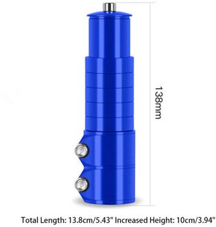 Aluminium Fiets Vorkbuis Stijgen Extender Extension Bike Fiets Stuurpen Head Up Raiser Stuur Riser Adapter Blauw