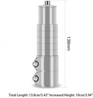 Aluminium Fiets Vorkbuis Stijgen Extender Extension Bike Fiets Stuurpen Head Up Raiser Stuur Riser Adapter Sliver