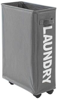 Aluminium Frame Wasmand Kan Worden Gevouwen Vuile Kleren Vuile Kleren Mand Tall Dunne Wasmand Met Rem Functie Univ QZ2023E