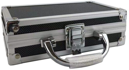 Aluminium Gereedschapskist Draagbare Kleine Opslag Case Handheld Veiligheid Apparatuur Instrument Doos Met Spons Voering 180x110x55mm