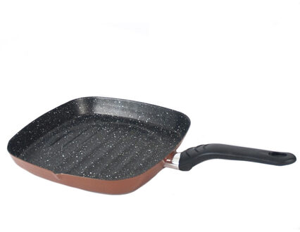 Aluminium grillpan Burgos vierkant met anti-aanbak laag 27 cm