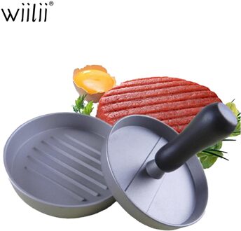 Aluminium Hamburger Maker Vlees Druk Voor Rundvlees Grill Burger Druk Patty Maker Mold Plastic Handvat Keuken Koken Gereedschap