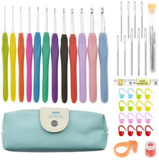 Aluminium Handvat Haaknaalden Set Stiksels Breinaalden Diy Garen Wol Craft Gereedschap Naaien Naalden