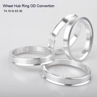 Aluminium Hub Ring 4 Pcs Center Ringen Aluminiumlegering Centric Hub Ring Od 74.1Mm Id 63.3Mm