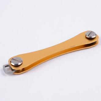 Aluminium Key Plip Metalen Sleutel Opslag, Compact Sleutelhouder En Sleutelhanger Organizer gouden