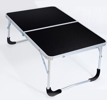 Aluminium Klaptafel Verstelbare Hoogte Lichtgewicht Draagbare Camping Tafel Outdoor Camping Desk Voor Picknick Strand Outdoor Indoor zwart